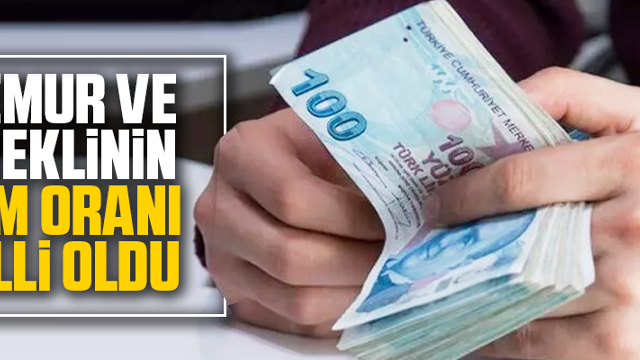 MEMUR VE EMEKLİNİN ZAM ORANI BELLİ OLDU