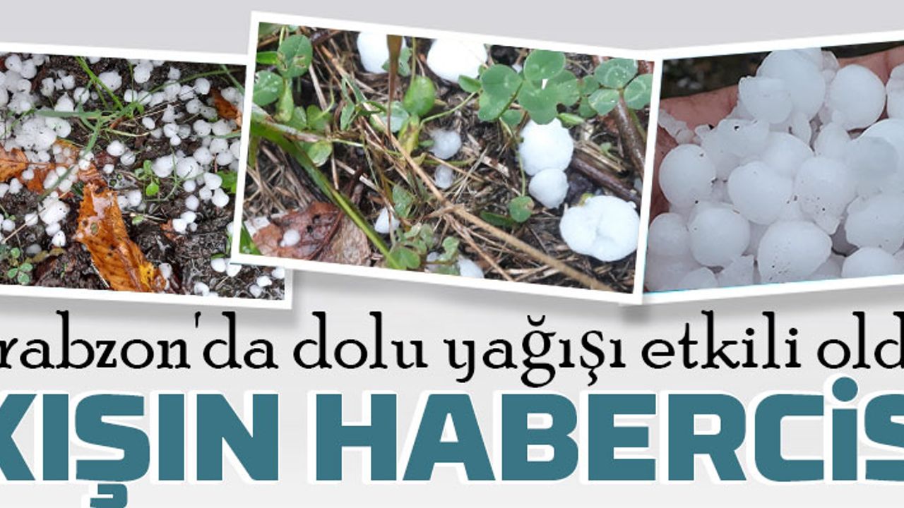 TRABZON'DA DOLU YAĞIŞI ETKİLİ OLDU