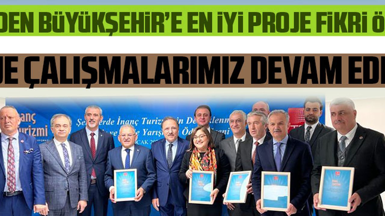 TBB’DEN BÜYÜKŞEHİR’E EN İYİ PROJE FİKRİ ÖDÜLÜ