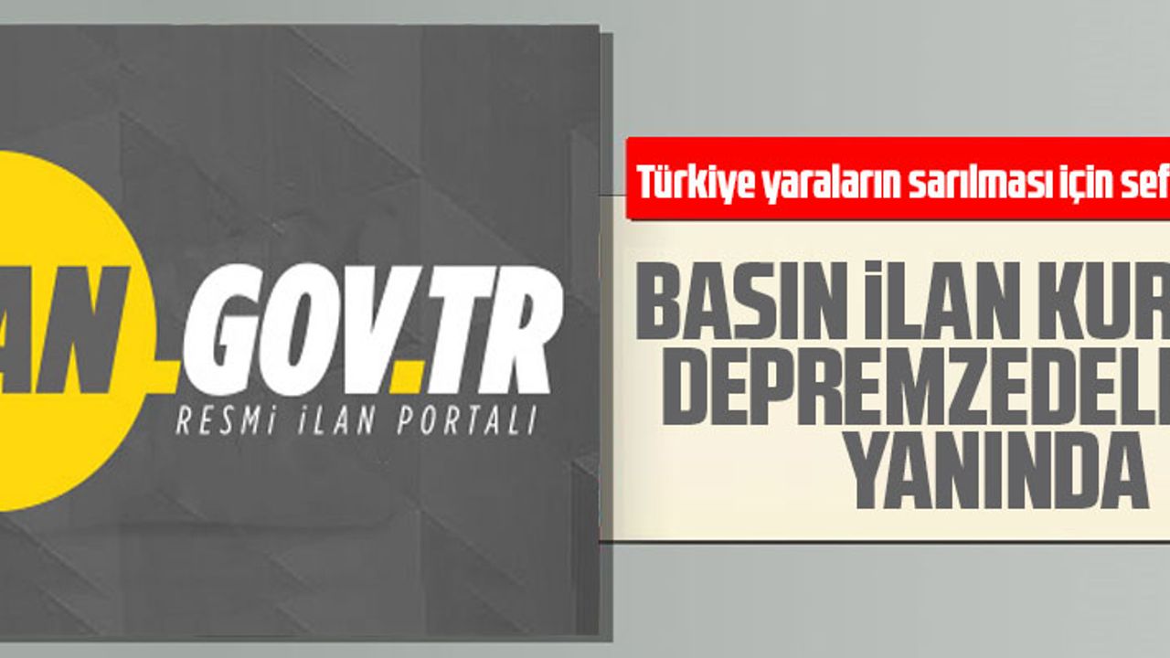 TÜRKİYE YARALARIN SARILMASI İÇİN SEFERBER OLDU
