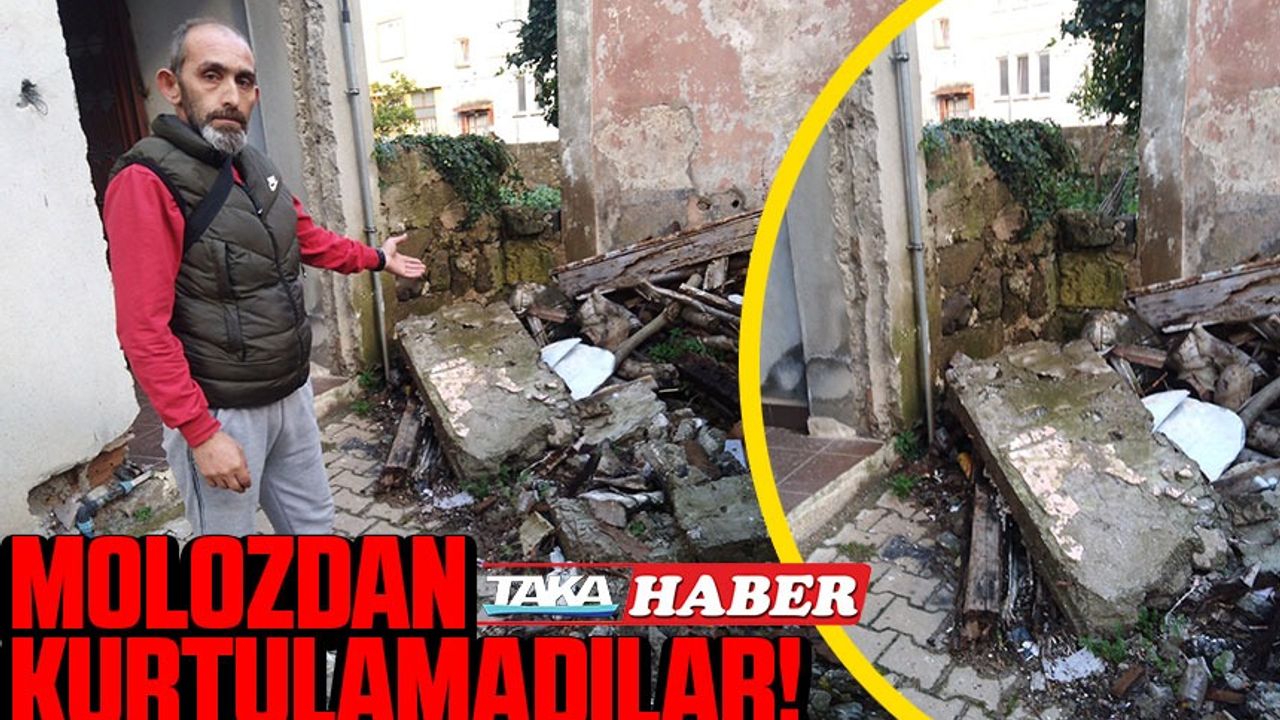 Giresun'da Metruk Binadan Düşen Molozlar, Hacı Hüseyin Mahallesi Sakinlerini Tehdit Ediyor