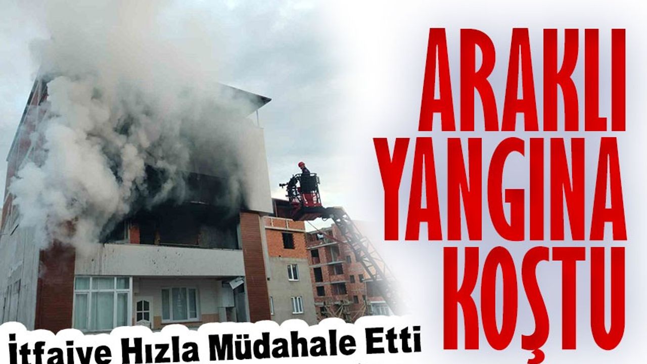 Trabzon'un Araklı ilçesindeki apartman yangını itfaiyenin hızlı müdahalesiyle kontrol altına alındı