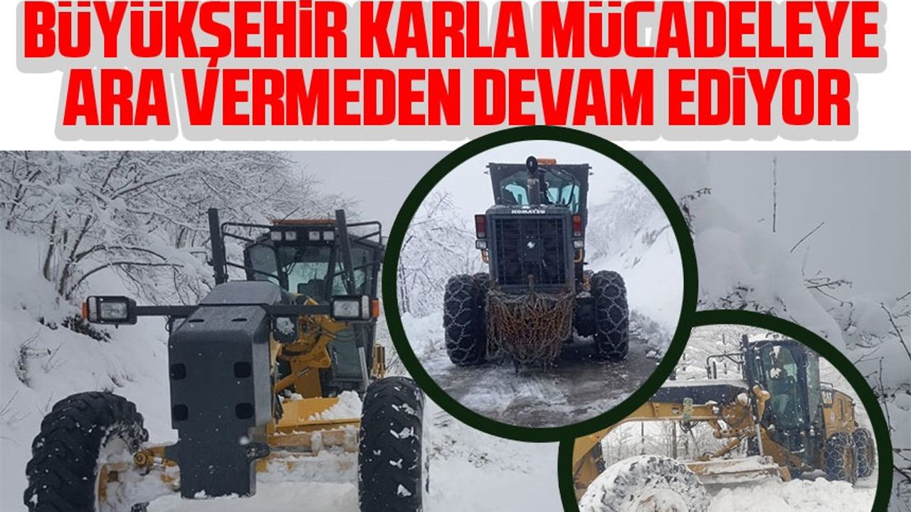 Trabzon'da Kar Yağışı Sonrası Kar Temizleme ve Tuzlama Çalışmaları Hızla Devam Ediyor