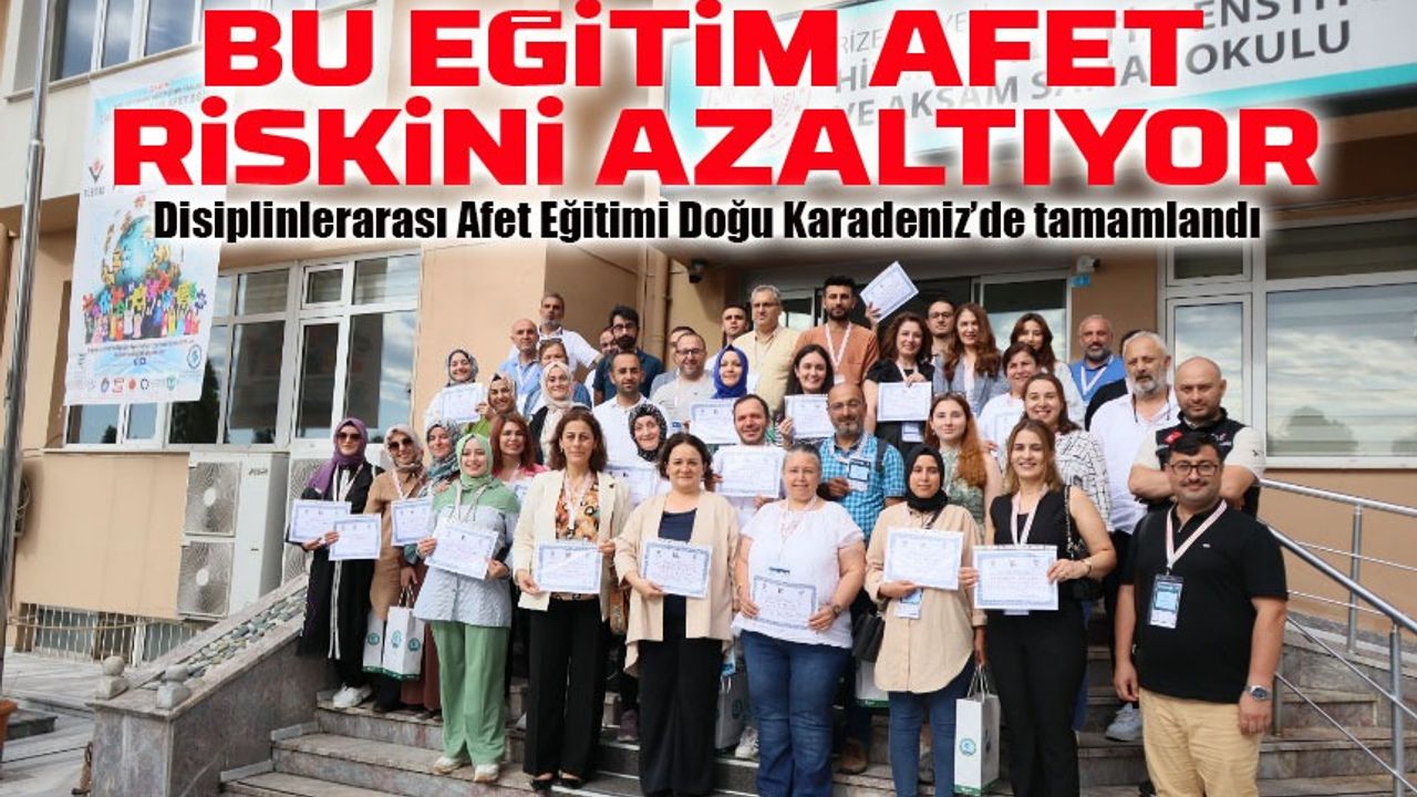 Doğu Karadeniz’de DAFET projesi başarıyla uygulandı
TÜBİTAK destekli “Afet Eğitiminde Yenilikçi Bir Yaklaşım: Disiplinlerarası Afet Eğitimi (DAFET) – Doğu Karadeniz” projesi, Prof. Dr. Kader Birinci Konur’un yürütücülüğünde başarıyla tamamlandı. 25-29 Haziran 2025 tarihleri arasında Rize ve Trabzon illerinde gerçekleştirilen projeye fen bilgisi, sosyal bilgiler ve hayat bilgisi branşlarından 30 öğretmen katıldı. Öğretmenler, Rize’nin Çayeli ilçesinde beş gün süreyle konaklayarak afet eğitiminde disiplinlerarası yaklaşımı deneyimledi.