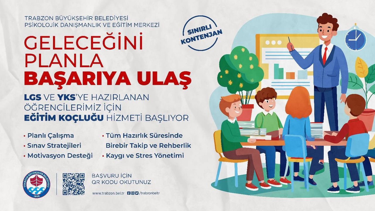 Trabzon Büyükşehir’den Öğrencilere Eğitim Koçluğu Desteği Başlıyor