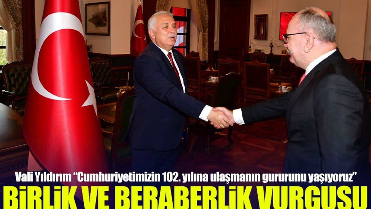 Vali Aziz Yıldırım, 29 Ekim Cumhuriyet Bayramı Tebriklerini Kabul Etti