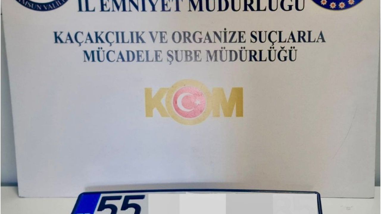 Samsun'da aracına sahte plaka takan şüpheli yakalandı