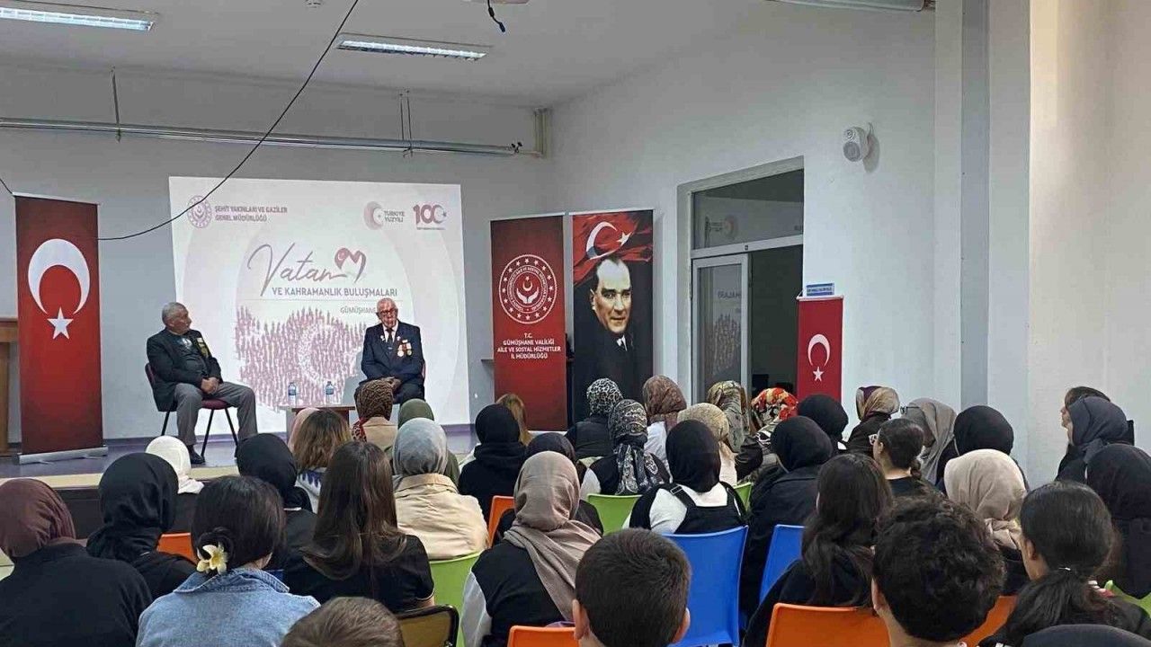 Gümüşhane’de Kıbrıs Gazileri öğrencilerle bir araya geldi