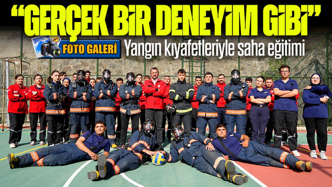 Gümüşhane’de İtfaiyeci Adayları 20 Kilo Ekipmanla Voleybol Oynadı