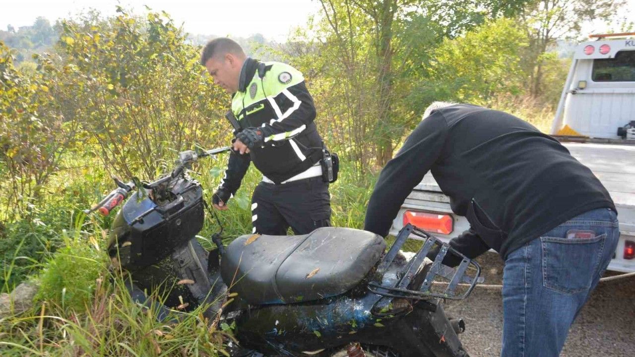 Ordu’da dere yatağında terk edilmiş motosiklet bulundu