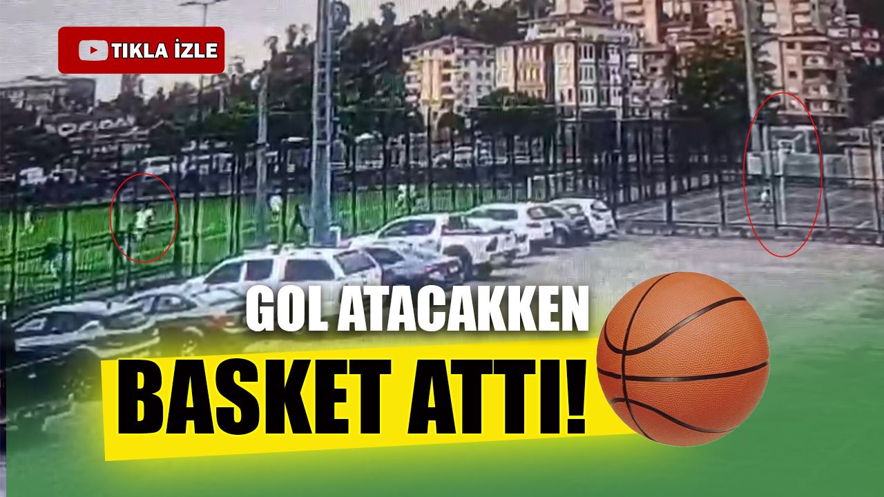 Gol Atmak İsterken Basket Attı! Rize'de İlginç Anlar