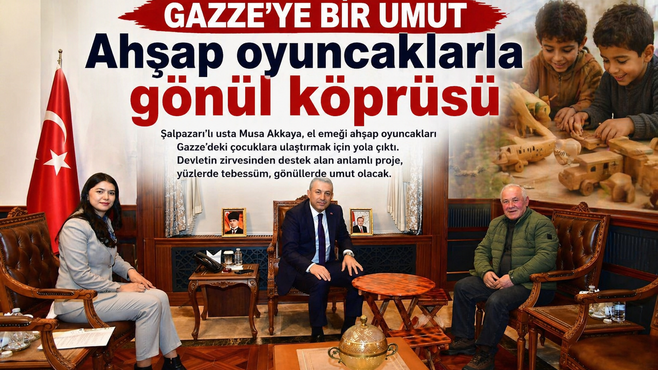 Şalpazarı’ndan gazze’ye umut! Ahşap oyuncaklarla gönül köprüsü