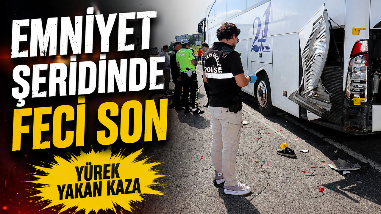 Ordu Ünye’de Emniyet Şeridindeki Otobüse Çarpan Motosiklet S