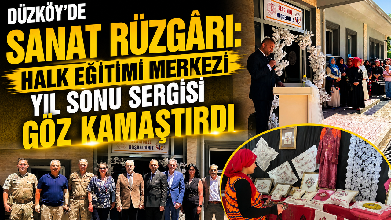 Düzköy’de Halk Eğitimi Sergisi Göz Kamaştırdı