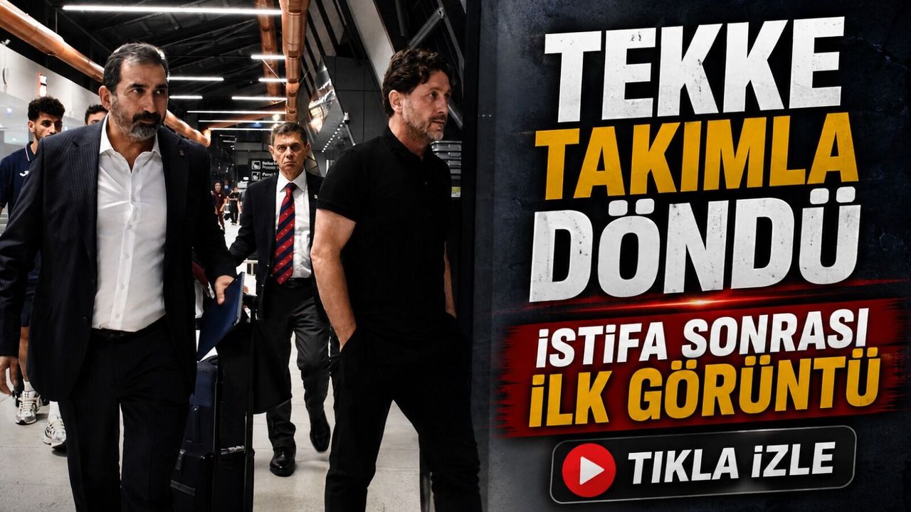 Trabzonspor Trabzon’a Döndü: İstifası Kabul Edilmeyen Fatih Tekke de Kafiledeydi