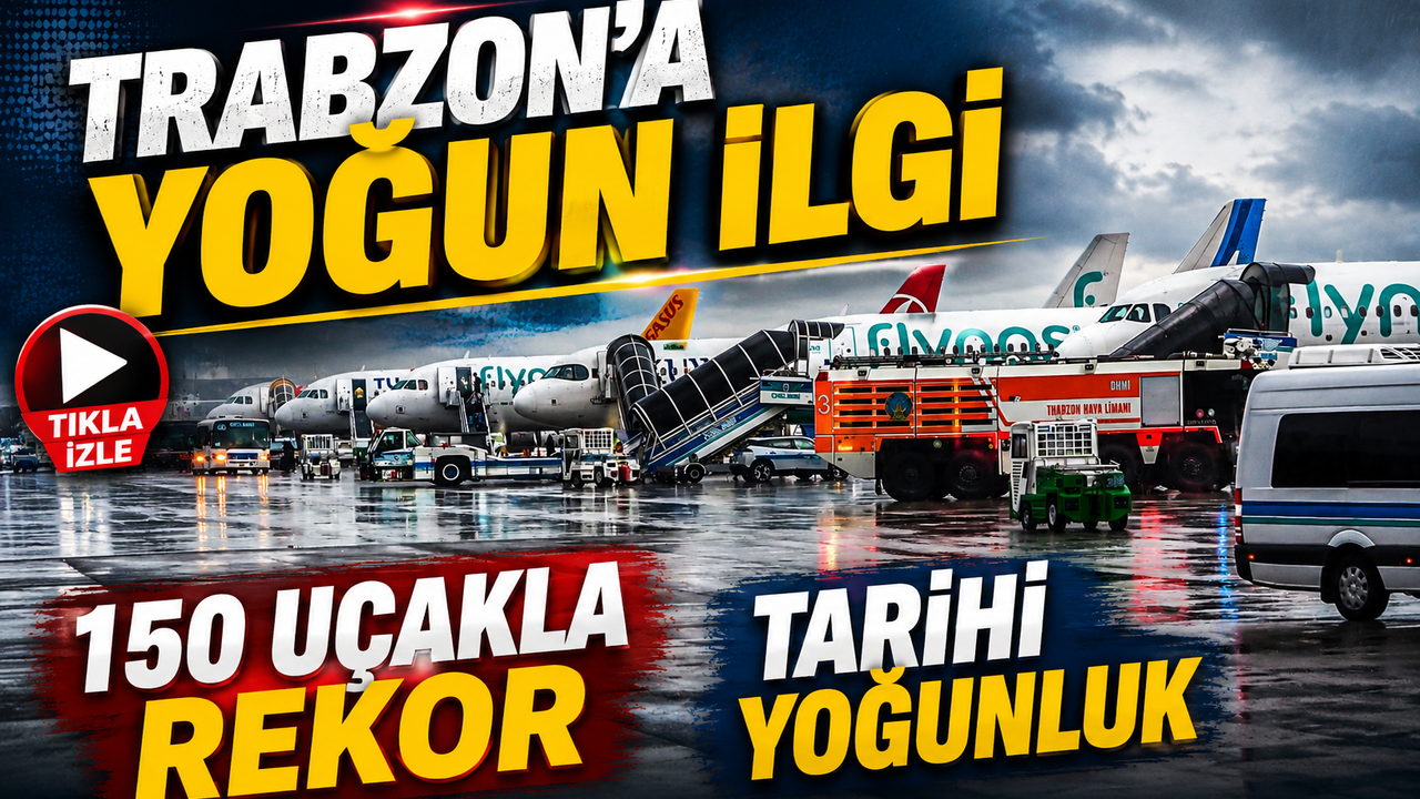 Trabzon Havalimanı’nda Rekor Gün: 150 Uçak Trafiğine Ulaştı