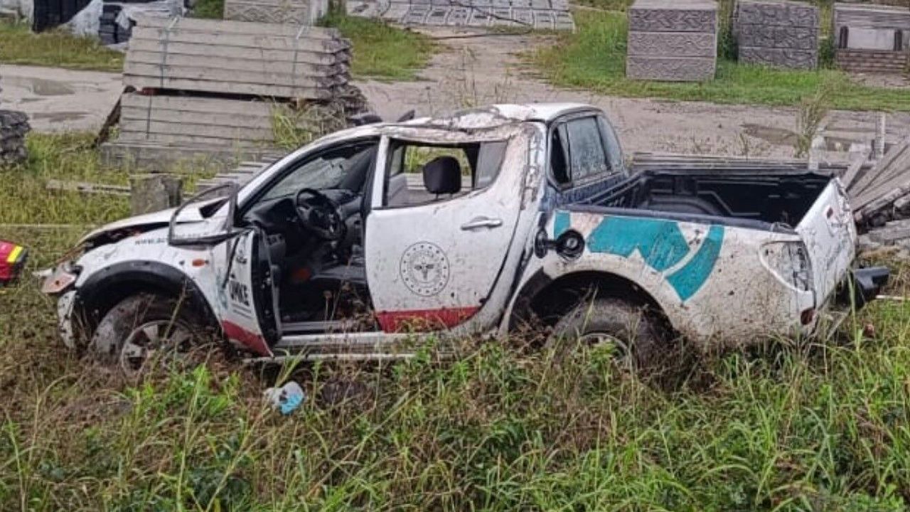 Samsun'da organ nakli aracı kazasında iki personel yaralandı