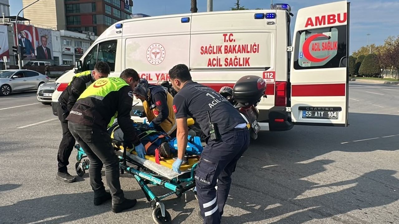 Hafif ticari aracın çarptığı kadın yaralandı