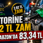 Motorine 2,92 TL zam geldi: Trabzon’da litre 83,34 TL oldu