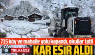 DOĞU Karadeniz'de 715 köy ve mahalle yolu kapandı, okullar tatil