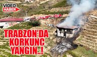 Trabzon’da Korkutan Yangın! Samanlıktan Eve Sıçradı, 2 Kişi Dumandan Etkilendi