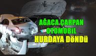 Ağaca Çarpan Otomobil Hurdaya Döndü! Samsun'da Feci Kaza