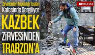 Trabzonlu Dağcı Zirvelerden Getirdiği Taşları Kafesinde Sergiliyor