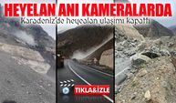 Artvin-Şavşat Karayolu’nda Heyelan Anı Cep Telefonu Kamerasına Yansıdı