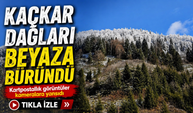 Çamlıhemşin’de Kartpostallık Görüntüler Kameralara Yansıdı: Kaçkar Dağları Beyaza Büründü