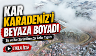 Bayburt’ta Yağmur Kara Döndü, Dağlar Beyaz Örtüyle Kaplandı