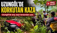 Uzungöl’de Korkutan Kaza: Araç Seyir Terasından Aşağıya Düştü