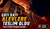 Ordu’da Gece Yarısı Yangın Paniği: Binanın Çatı Katı Alevlere Teslim Oldu