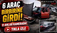 Trabzon’da 6 Araç Birbirine Girdi: Zincirleme Kazanın O Anları Kamerada