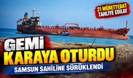 Alaçam’da Karaya Oturan Gemi İçin Kurtarma Çalışması Başladı