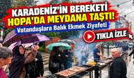 Karadeniz'in Bereketi Hopa'da Meydana Taştı! Vatandaşlara Balık Ekmek Ziyafeti