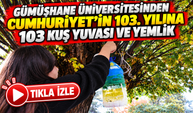 Gümüşhane Üniversitesinden Cumhuriyet'in 103. Yılına 103 Kuş Yuvası ve Yemlik