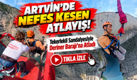 Artvin'de Herkesin Nefesini Kesen Anlar! Tekerlekli Sandalyesiyle Atlayış Yaptı
