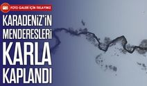 Bayburt’ta Menderesler Karla Kaplandı, Kartpostallık Görüntüler Oluştu