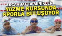 Akçaabat'ta Minikler Yüzme Kursunda Sporla Tanışıyor