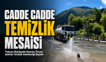 Trabzon Büyükşehir Bayram Öncesi Şehirde Temizlik Seferberliği Başlattı; Cadde Cadde Temizlik Mesaisi