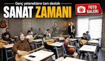 Mustafa Şen Akçaabat Belediyesi Sanat Akademisi’ni ziyaret etti: Sınıflarda dikkat çeken buluşma