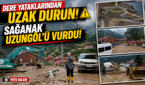Uzungöl’de Sağanak Felaketi: Koşon Deresi Taştı, Heyelanlar Yaşandı