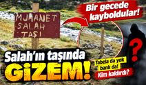 Salah'ın meşhur taşında gece yarısı gizemi: Tabela ve bank kayboldu