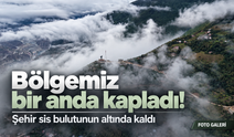 Artvin’i bir anda kapladı: Şehir sis bulutunun altında kaldı