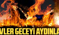 ALEVLER GECEYİ AYDINLATTI