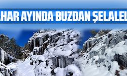GÜMÜŞHANE'DE BAHAR AYINDA BUZDAN ŞELALELER