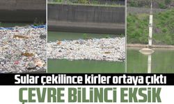 Sular çekilince kirler ortaya çıktı