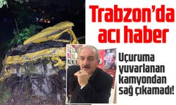 Trabzon Araklı'da kamyon uçuruma yuvarlandı