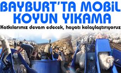 Bayburt’ta mobil koyun yıkama