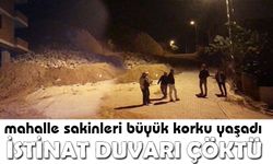 Gümüşhane’de istinat duvarı çöktü